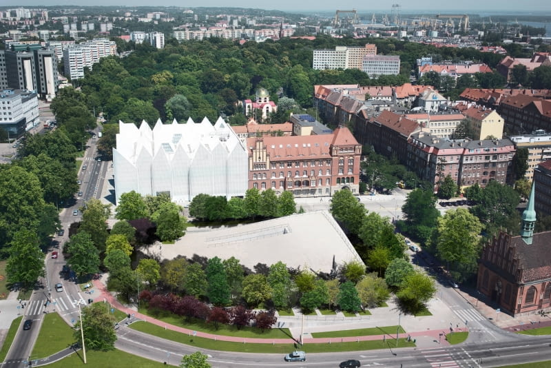 Projektowane zazielenienie Centrum Dialogu Przełomy Projektowane zazielenienie Centrum Dialogu Przełomy