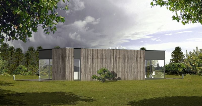 Dom 2(plus1)- kompaktowy kontener kryzysowy zaprojektowany przez Łukasza Nowaka oraz Katarzynę Stawarz Nowak architektura, dom jednorodzinny, projekt, trabendo