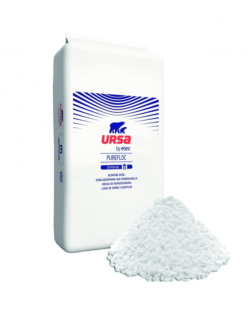 Biała wełna do wdmuchiwania