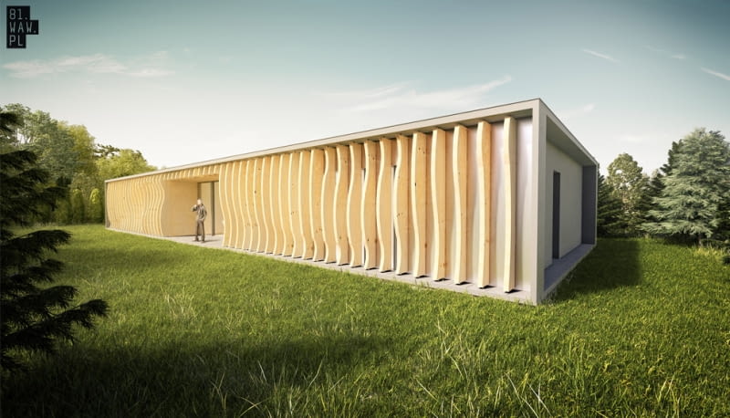 Dom żyletka to projekt architektów z pracowni 81.waw.pl Dom żyletka to projekt architektów z pracowni 81.waw.pl