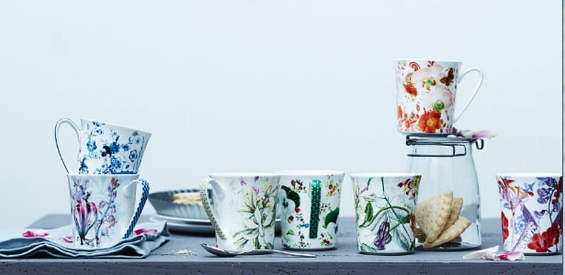 Kolekcja kubków Belles Fleurs rosenthal, porcelana