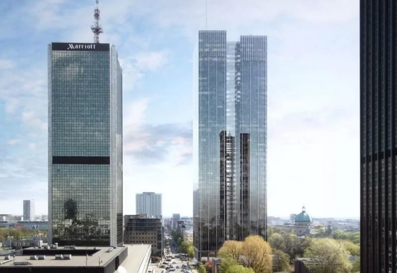 Archiwalna wizualizacja wieżowca Roma Tower. Nowe wizualizacje przedstawione zostaną w 2026 r.