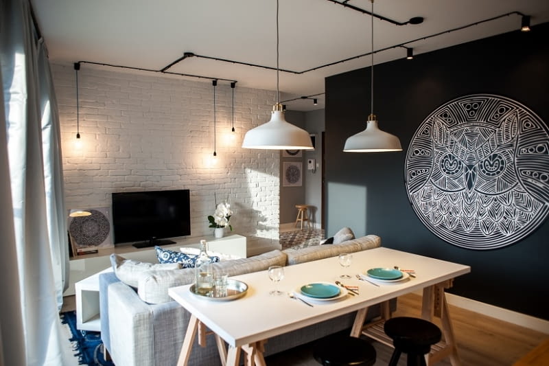 Apartament na Wyspie Spichrzów ma 41 m kw. Został zaprojektowany dla pary 30-latków. małe mieszkanie, mieszkanie, mieszkanie w Gdańsku