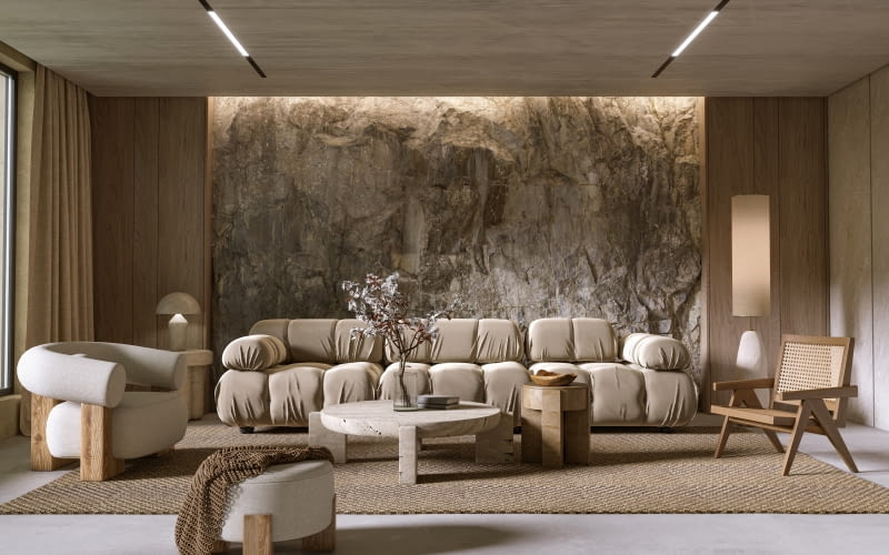 Kamień na ścianie w przedpokoju - i nie tylko Kamień na ścianie w przedpokoju - i nie tylko