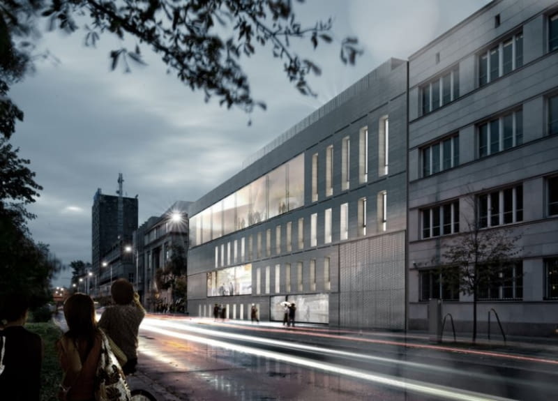 Projekt budynku warszawskiej Akademii Sztuk Pięknych przy Wybrzeżu Kościuszkowskim Projekt budynku warszawskiej Akademii Sztuk Pięknych przy Wybrzeżu Kościuszkowskim