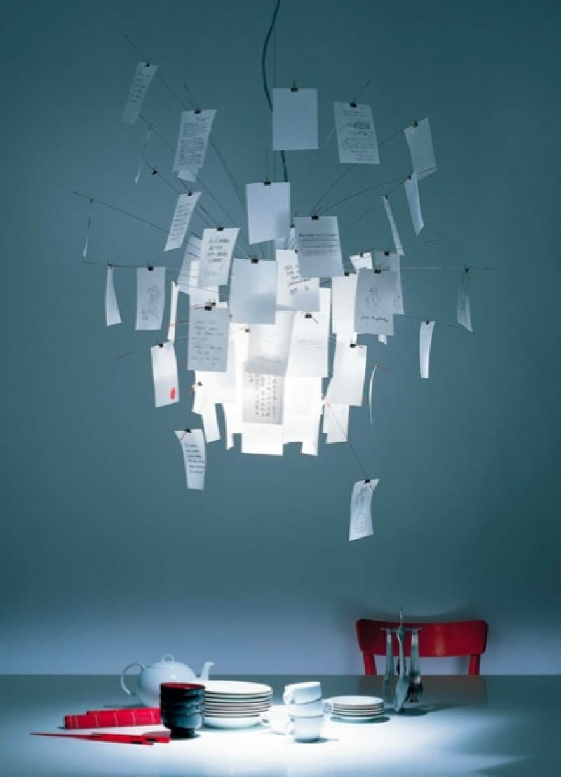 Zettel'z 5; projekt: Ingo Maurer lampa, oświetlenie, design