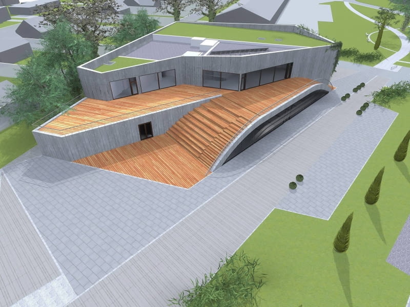 Wizualizacje projektu architektonicznego " Osrodek Kultury i Sportu " Drabinianka" w Rzeszowie Wizualizacje projektu architektonicznego " Osrodek Kultury i Sportu " Drabinianka" w Rzeszowie . Wiz . inz . arch . Agata Stefiuk SLOWA KLUCZOWE: archiwum wewnetrzne