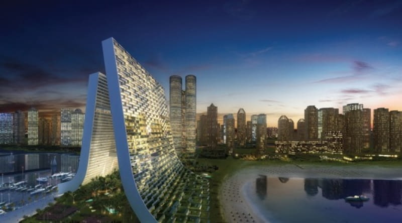 Marina and Beach Towers projektu Oppenheim, które mają powstać do 2012 roku w Zjednoczonych Emiratach Arabskich zrównoważone budownictwo, zjednoczone emiraty arabskie, nietypowe, oppenheim, wieżowce