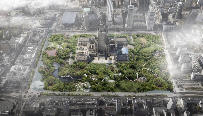 Wizualizacja pl. Defilad - konkurs 'Patrz na Plac' FUTUWAWA Wizualizacja pl. Defilad - konkurs 'Patrz na Plac' FUTUWAWA