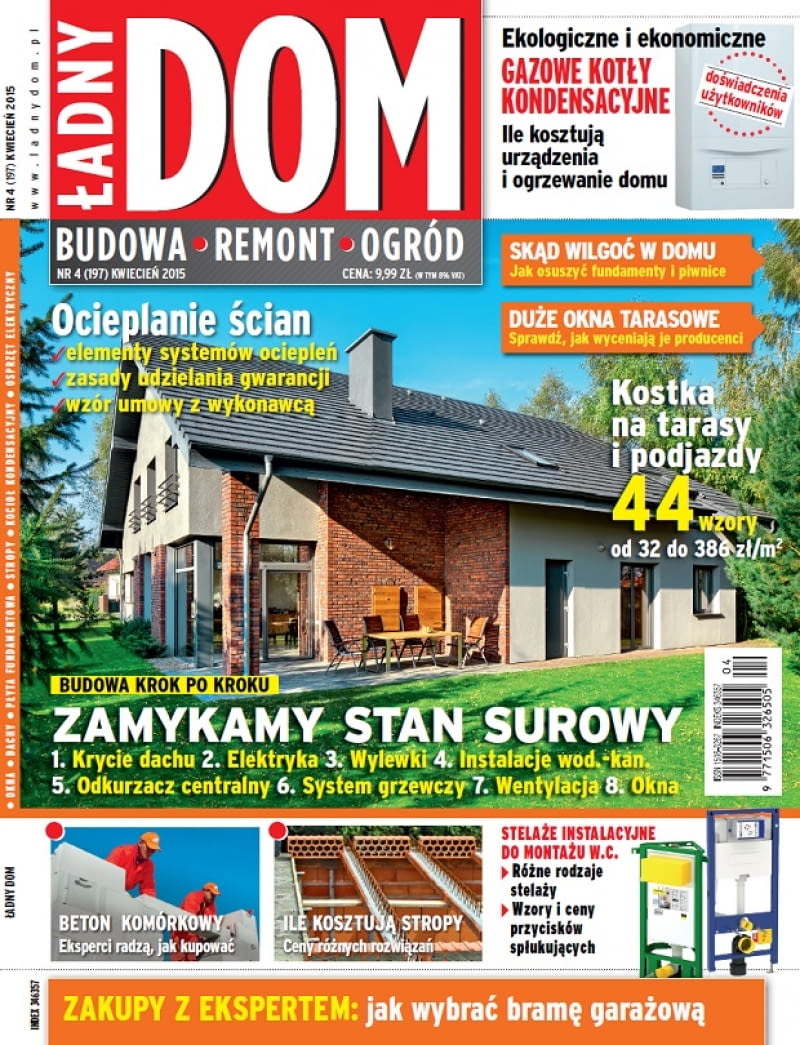 Miesięcznik Ładny Dom - wydanie kwietniowe miesięcznik budowlany, miesięcznik Ładny Dom, wydanie kwiecień 2015
