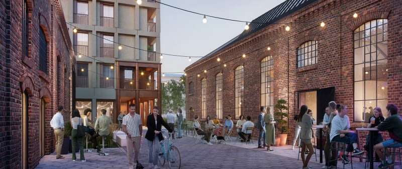 Teren dawnej fabryki Perun - wizualizacja.