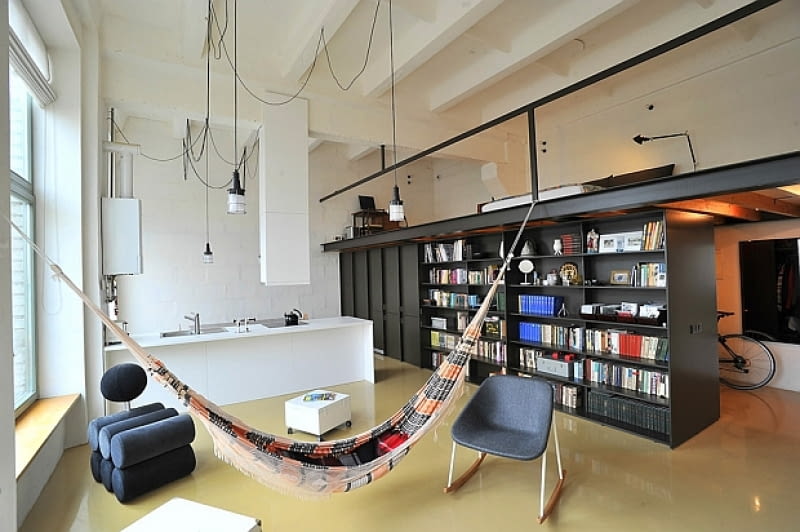 Mieszkanie w Wilnie; proj. Inblum mieszkanie w industrialnym stylu, loft, mieszkanie w stylu loft, mieszkanie w fabryce, mieszkanie w dawnej fabryce