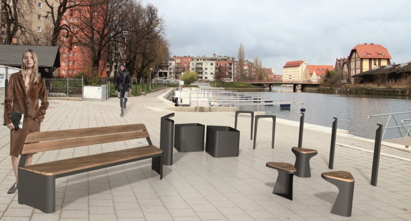 I nagroda (15 tys. zł brutto) - Igor Wiktorowicz i Małgorzata Knobloch (Gdańsk) Projekt miejskich mebli dla Gdańska