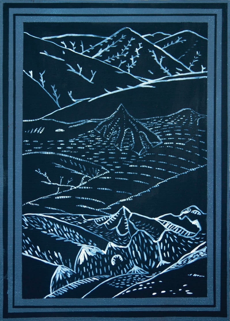 Geomorfologia, 70 x 50 cm, akryl na płótnie, 2014 r. Stefan Paruch, obrazy
