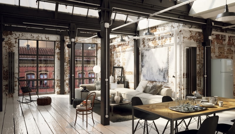 Styl industrialny: aranżacje nawiązujące do dawnych loftów Styl industrialny: aranżacje nawiązujące do dawnych loftów