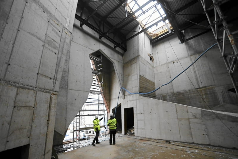 12.01.2015 Torun . Budowa Centrum Kulturalno - Kongresowego na Jordankach . Fot. Mikolaj Kuras / Agencja Gazeta DLOTO strony lokalne GW - Toruń SLOWA KLUCZOWE: jordanki sala sala koncertowa /FR/ ZDJĘCIE DO WKŁADKI: DLOTO strony lokalne GW - Toruń