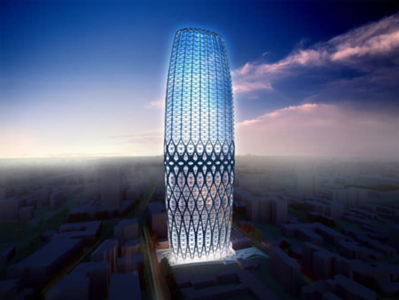 Wieżowiec Dorobanti Tower w Bukareszcie bukareszt, rumunia, zaha hadid, wieżowce, Dorobanti Tower
