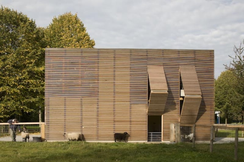 Farma edukacyjna w Almere 70F, farma, holandia, architektura, drewno