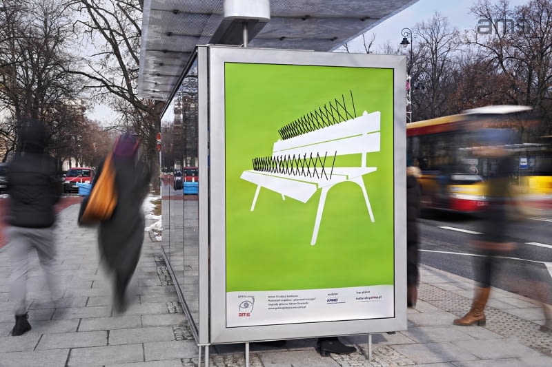 Autor plakatu: Adrian Gruszecki (nagroda główna) Plakaty w Warszawie