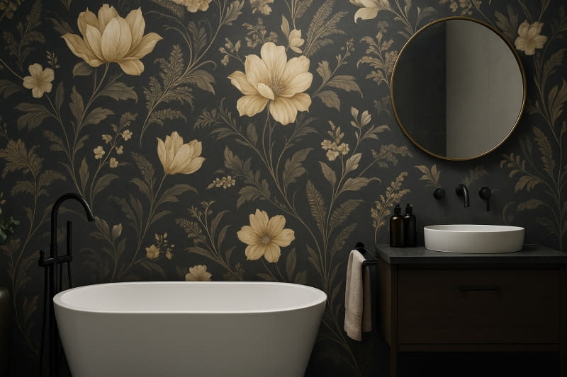 Czy tapeta wodoszczelna do łazienki może być elegancka?