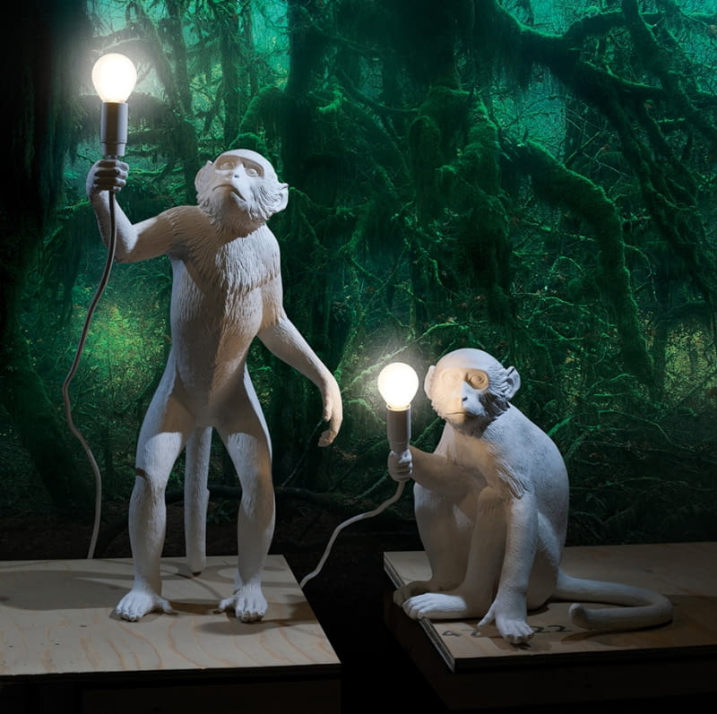 Lampy Małpy, Seletti Palmy, małpy, ananasy - moda na egzotyczne motywy w designie