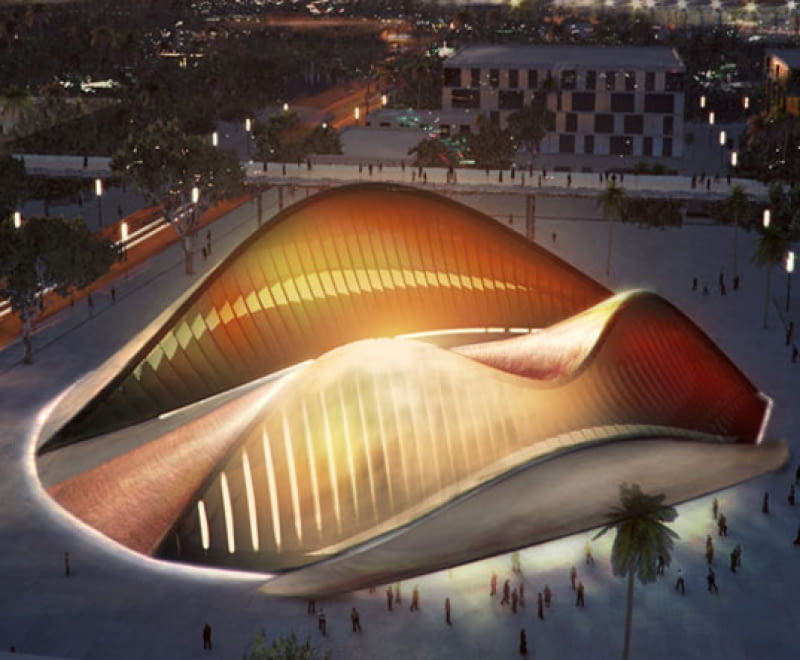 Najnowszy projekt Normana Fostera Pawilon ZEA na Expo w Szanghaju w roku 2010 expo, foster, szanghaj
