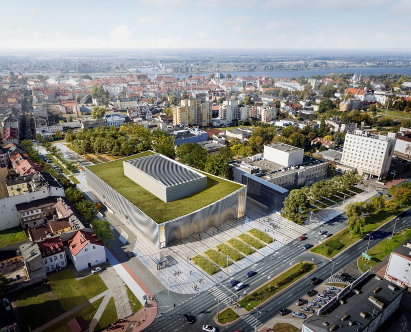 Sala koncertowa w Płocku. Proj. plus3-architekci