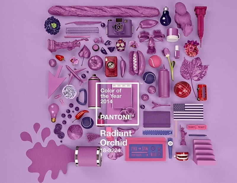 Radiant Orchid - kolor roku 2014 według Pantone. Pantone, Radian Orchid, design, kolor roku 2014, modny kolor 2014, fioletowy, wnętrza, dodatki do wnętrz