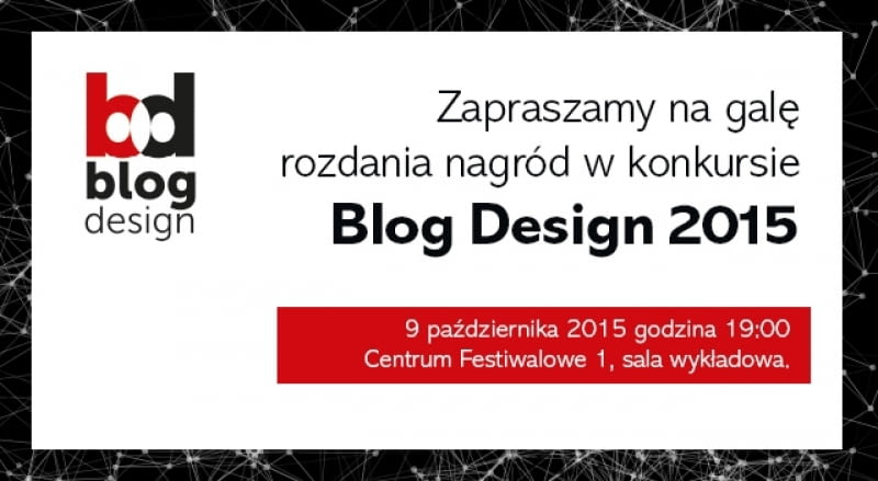 Zaproszenie na galę Blog Design 2015 Zaproszenie na galę Blog Design 2015