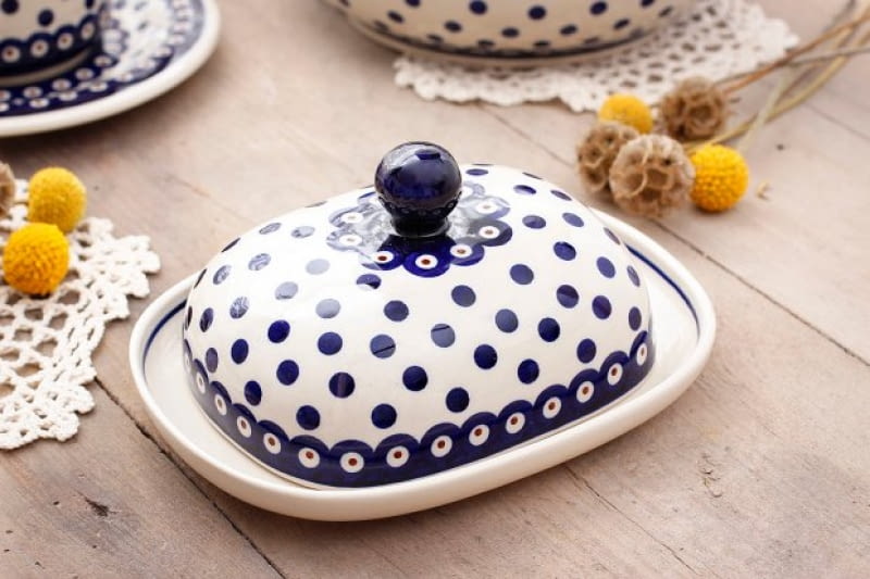 Maselniczka ceramiczna GU-1394 DEK. 46 Bolesławiec, garneczki.pl, cena: 53,70 zł retro, kuchnia, dodatki, wnętrze