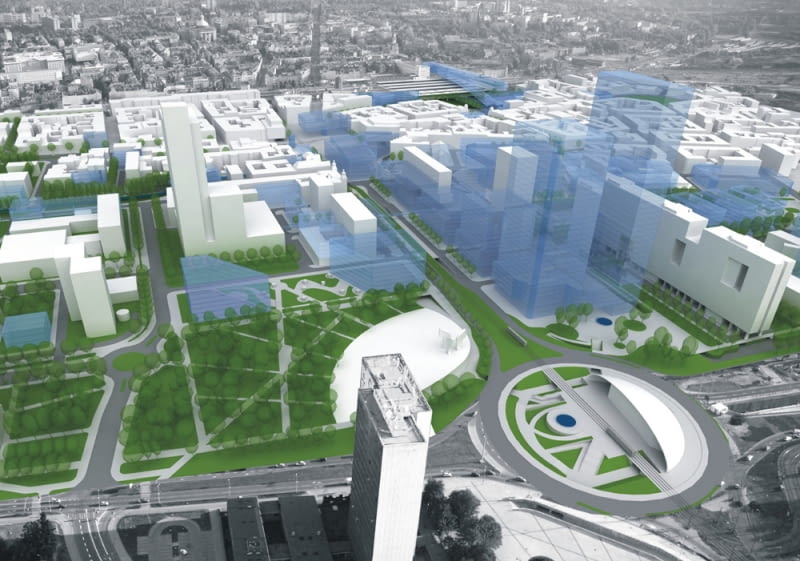 Centrum Katowic według projektu Tomasza Koniora Projekt na centrum Katowic projektu Tomasza Koniora