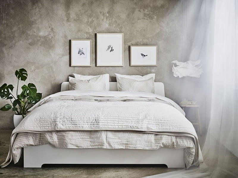 IKEA: rama łóżka ASKVOLL (wymiary materaca 200x160 cm). Cena: 449 zł. ikea, nowości, nowości ikea, meble z ikei, nowości z ikea, tkaniny ikea