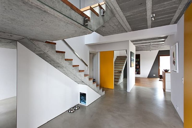 Beam&Block House w Poznaniu; proj. mode:lina nowoczesny dom, minimalistyczne wnętrza, dom w betonie