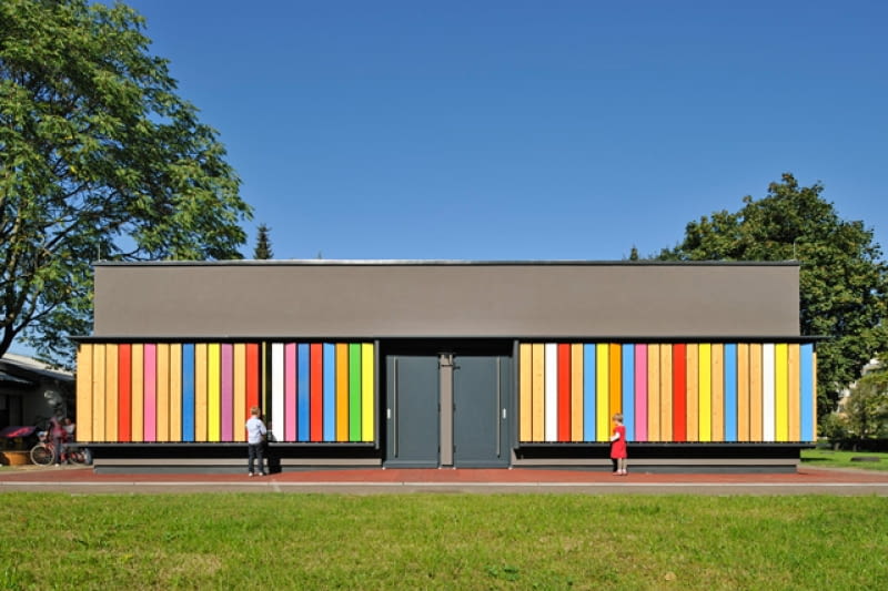 Rozbudowa przedszkola w Słowenii. Autorami projektu są architekci z pracowni Arhitektura Jure Kotnik. przedszkole, Słowenia, Lublana, Arhitektura Jure Kotnik