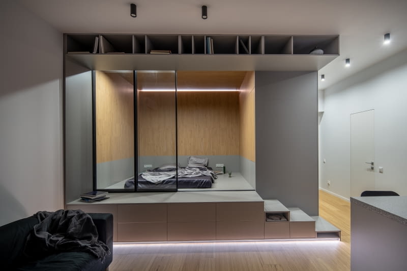 Łóżko na podeście - inspiracje Łóżko na podeście - inspiracje