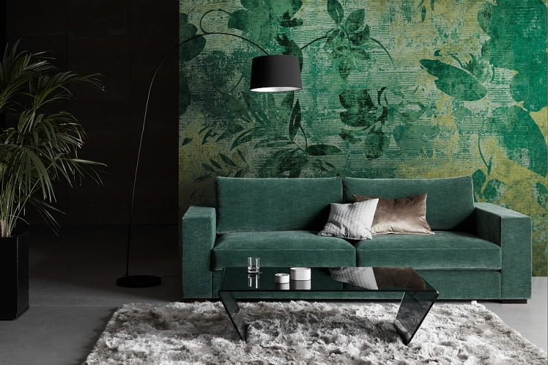 Sofa Cenova w kolorze zielonym. Produkt dostępny jest w różnych kolorach tkanin, również z obiciem skórzanym. Cena: 10 980 PLN Sofa, boConcept, meble