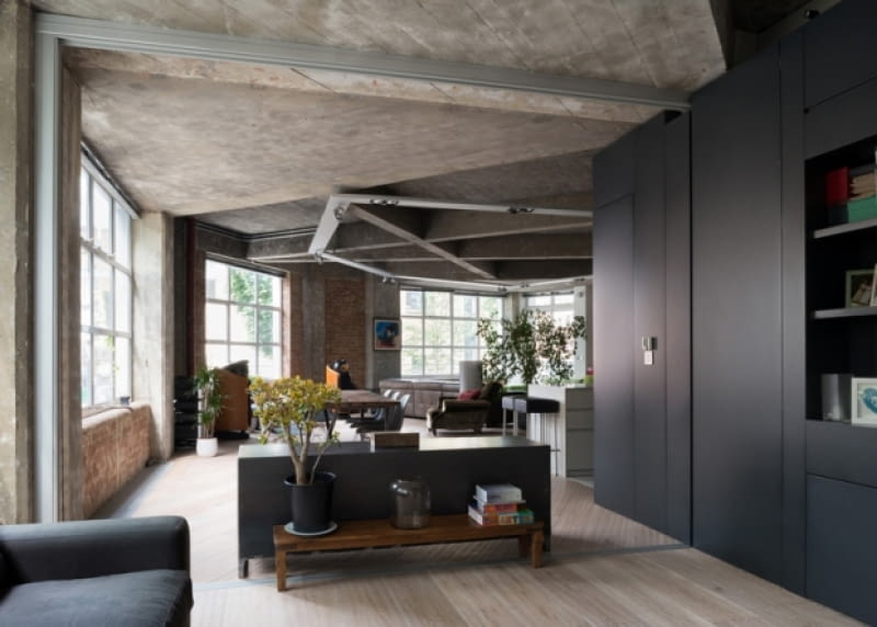 Mieszkanie w industrialnym stylu w Londynie mieszkanie w industrialnym stylu, loft, nowoczesne mieszkanie