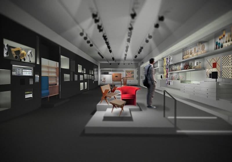 Wizualizacja ekspozycji polskiego designu Ekspozycja polskiego designu na stałe zagości w Muzeum Narodowym w Warszawie