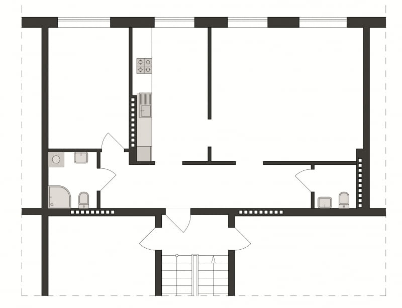 Stan istniejący mieszkania. Stan istniejący mieszkania.