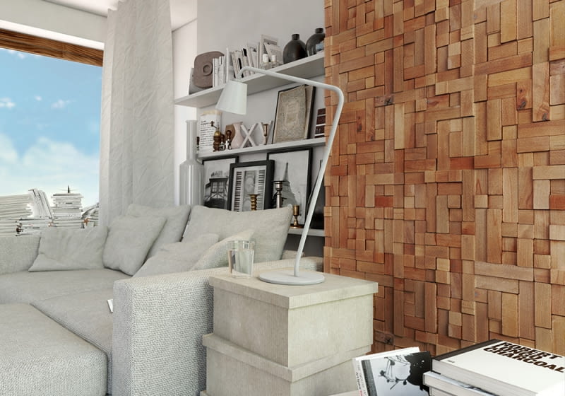 Panele dekoracyjne Cube z serii Wood Collection. panele ścienne, dekoracje ścian