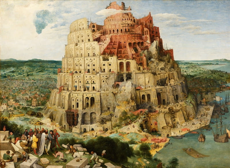 Pieter Bruegel (starszy), Wieża Babel, 1563, domena publiczna Pieter Bruegel (starszy), Wieża Babel, 1563, domena publiczna