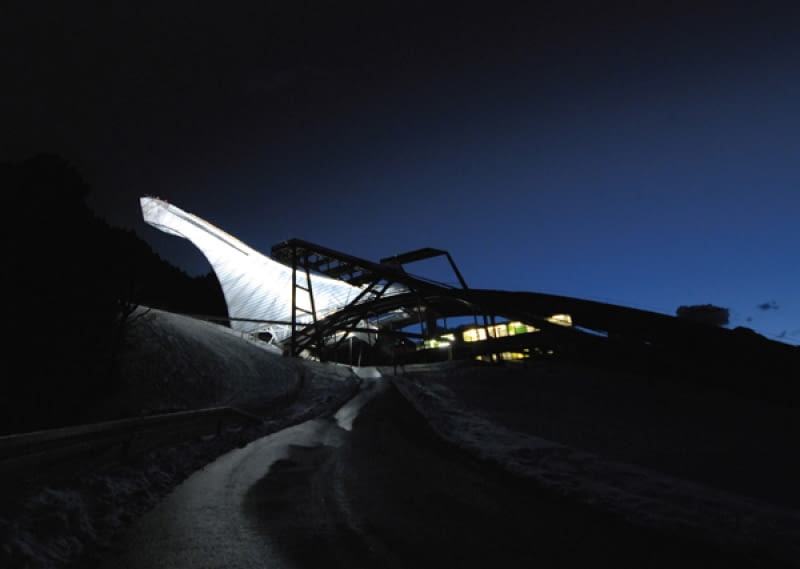 Skocznia Neue Große Olympiaschanze niemcy, skocznia, terrain:loenhart&mayr, mies van der rohe award