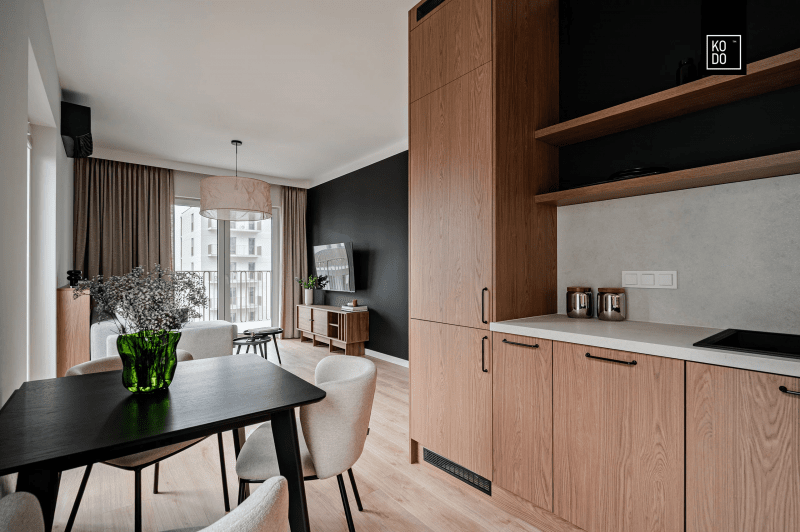 Nowoczesne mieszkanie pełne mocnych akcentów