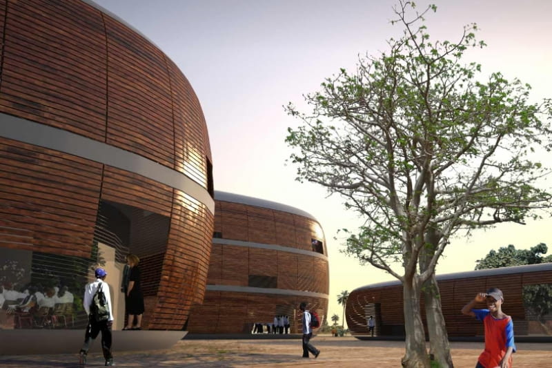 Budynki dydaktyczno-naukowe Uniwersytetu w Gambii. Snohetta, szkoła, gambia, urbanistyka, architektura, uniwersytet w gambii