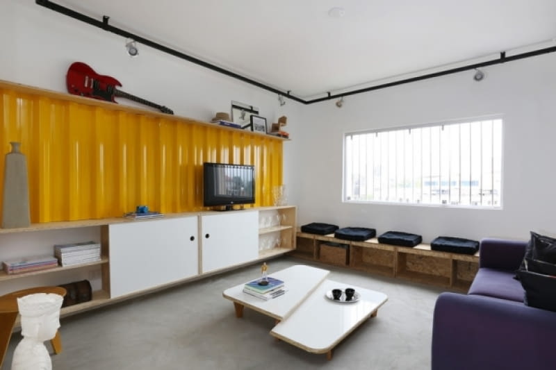 Mieszkanie w Sao Paulo - 56 m kw. Salon. tanie mieszkanie, jak urządzić tanio mieszkanie, tanie pomysły na mieszkanie