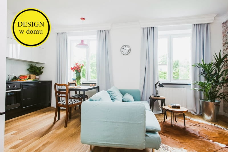 Mieszkanie na warszawskiej Woli ma 41 m kw. Zaprojektowali je architekci z ZEN Interiors Polska. eklektyczny styl, design w domu, polskie wnętrza, mieszkanie na Woli