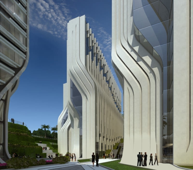 Stone Towers w Kairze - biurowce w stylu egipskim. hadid, biurowce, egipt