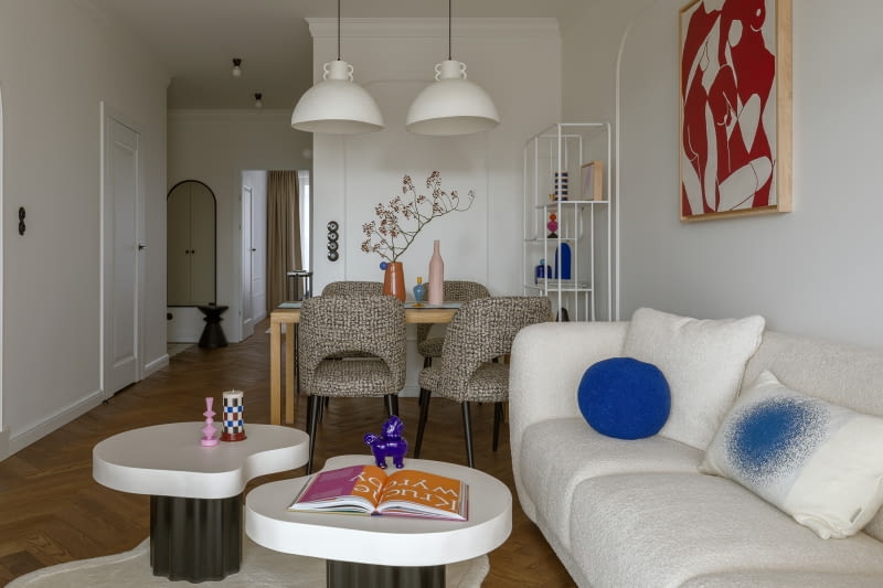 Mieszkanie, na warszawskiej Woli, które czaruje formą i kolorem Mieszkanie, na warszawskiej Woli, które czaruje formą i kolorem