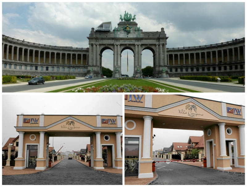 Łuk Triumfalny w Cinquantenaire i podwarszawski łuk w Kaputach Łuk Triumfalny w Cinquantenaire i podwarszawski łuk w Kaputach