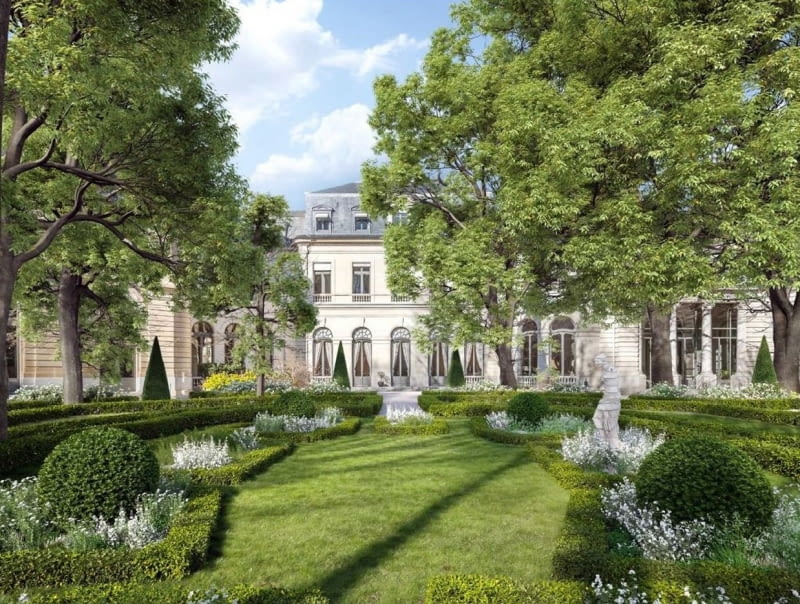 Pałac Potockiego w Paryżu od strony ogrodu Pałac Potockiego w Paryżu od strony ogrodu